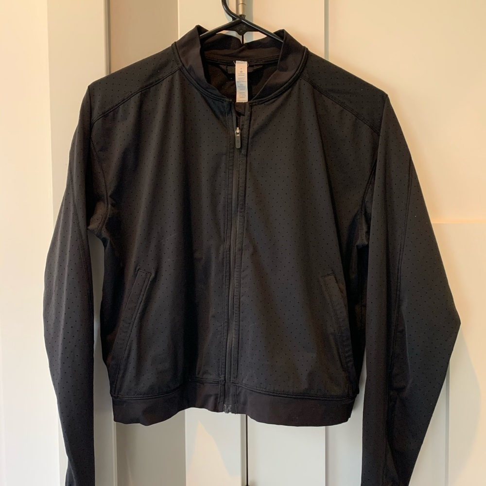 Lululemon “Final Lap” Perforated Bomber Jacket
